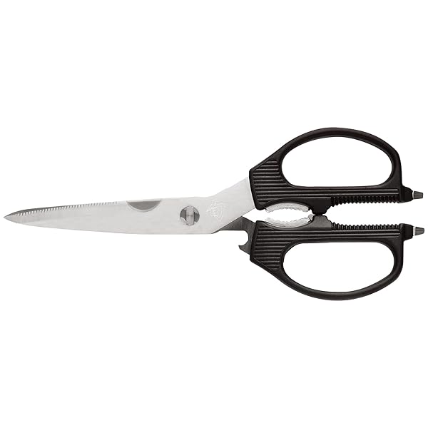 Shun DM7300 Multi-Purpose Kitchen Shears - 3.5 Inch Stainless Steel Scissors in Black
