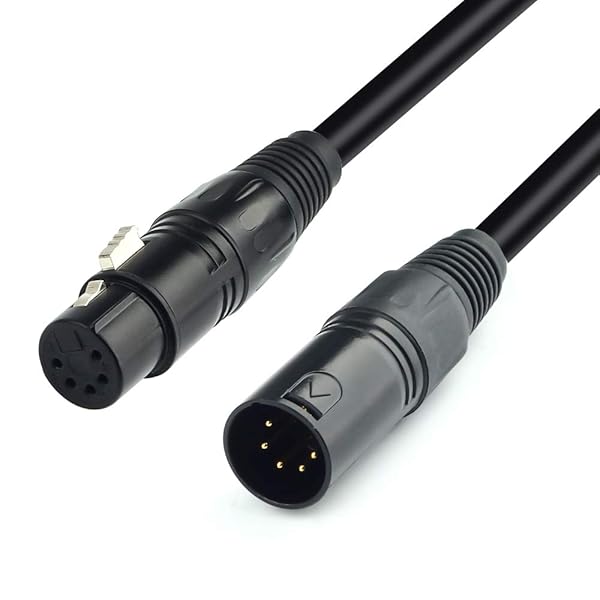 SiYear SiYear DMX512 XLR 5 Pin Male to Female Lighting Cable 10 Feet 3M for Stage and Event Use