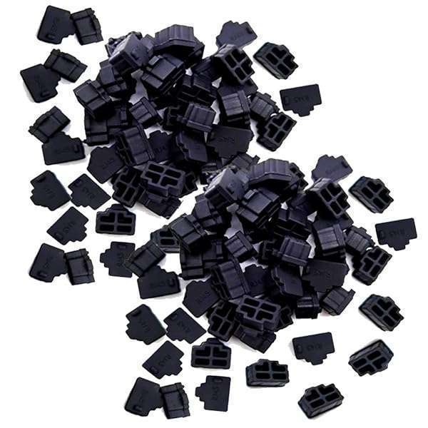 LampVPath 110Pcs Silicone RJ45 Anti-Dust Cover Plugs for Ethernet Ports - Protect TV, Computer & More