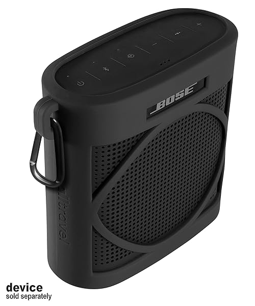 Alltravel Silicone Cover for Bose SoundLink Color II - Full Protection, Custom Fit, Stylish Black Skin - Image 2