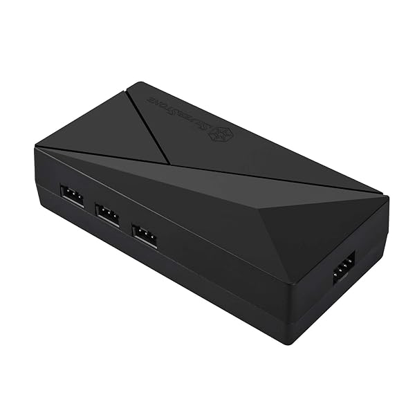 SilverStone Technology CPL02-E 8-in-1 RGB Hub for 8 RGB Strips or Devices High Performance and Versatile Lighting Solution