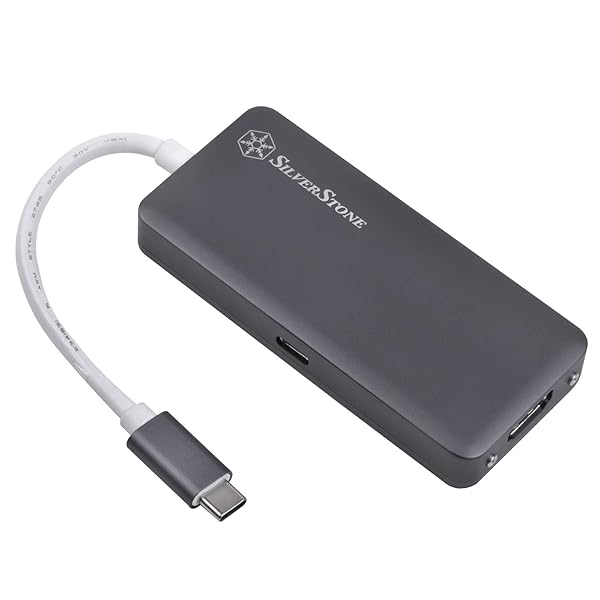 SilverStone Technology USB 3.1 Type C Hub with HDMI and 3 USB 3.1 Type A Ports for Fast Data Transfer and Connectivity - Image 3