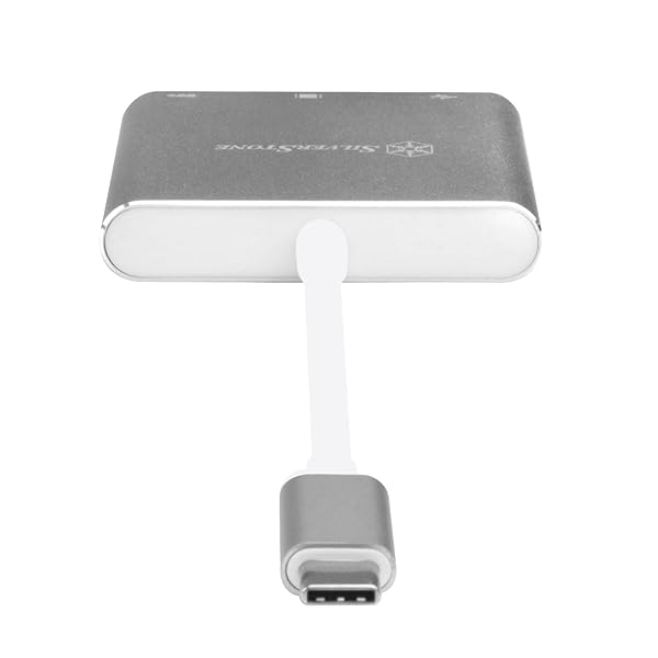 SilverStone Technology USB Type-C Multi-Purpose Hub Charcoal Gray EP08C for Fast Data Transfer and Connectivity - Image 4