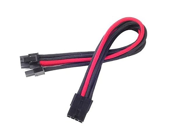 Buy Silverstone Tek 8-Pin PCI-E Power Supply Cable Extension (PP07-PCIBR) - High-Quality Sleeved Connector