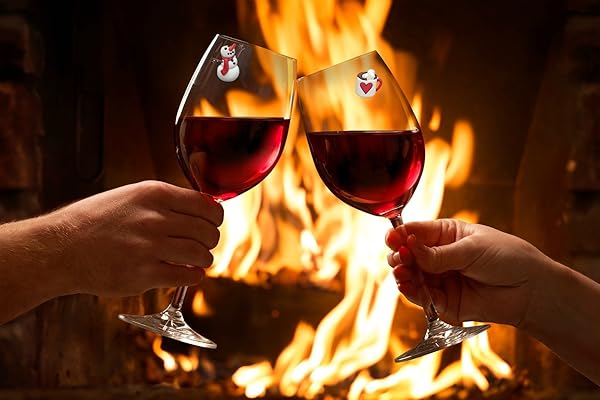 Simply Charmed Wine Charms and Magnetic Glass Markers Set of 6 Fun Winter Designs Snowman Snowflake Puppy Dog - Image 4