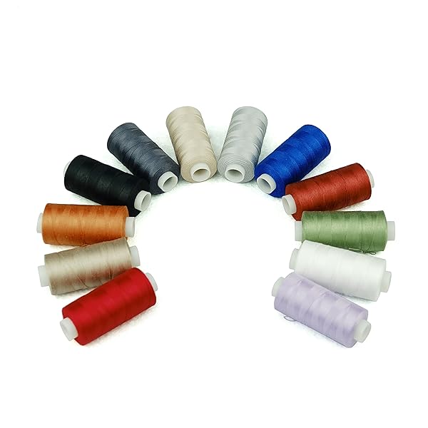 Simthread 12 Multi-Color Cotton Quilting Thread - 550 Yards Each for All Sewing Projects - Image 3