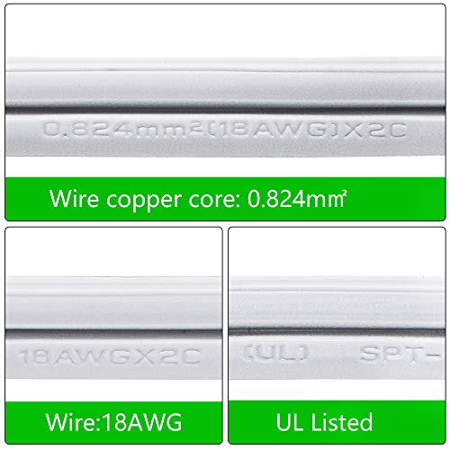 SinLoon UL-LP Certified 18AWG T5 T8 LED Wire Connector Power Cord with On Off Switch US Plug for LED Tube Integrated Extension Cable 4 Pack 9.8FT - Image 4