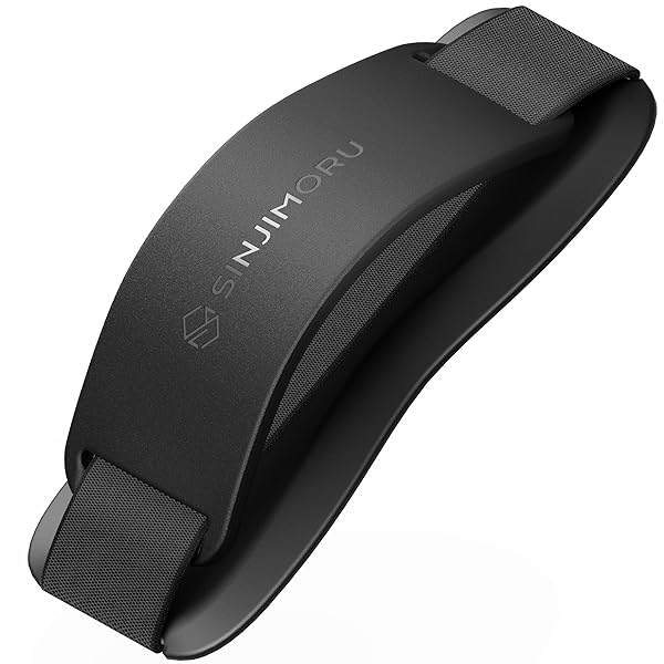 Sinjimoru Phone Grip with Silicone Band  Comfortable One-Hand Holder & Kickstand for Smartphones, Tablets, and eReaders for iPhone, Android, and Kindle Sinji Grip Silicone Black