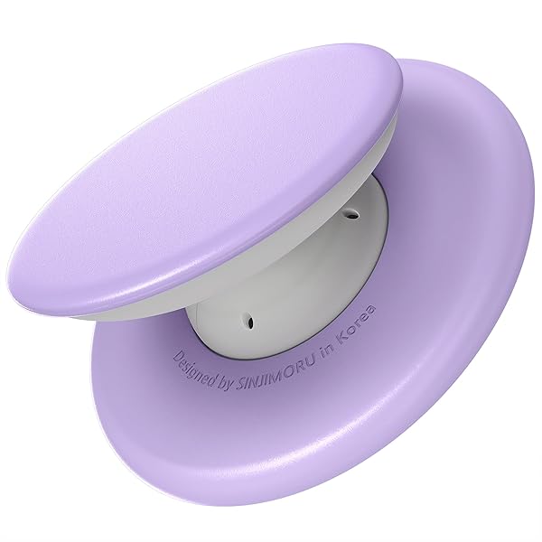 Sinjimoru MagSafe Phone Grip: Soft Silicone Finger Holder for iPhone 16/15/14/13/12 - Comfortable One-Touch M-Tap Tok Lavender - Image 2