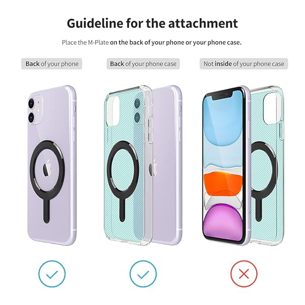 Sinjimoru MagSafe Sticker & Magnetic Ring: 1000g Strength for Wireless Charging - M-Plate White - Image 10