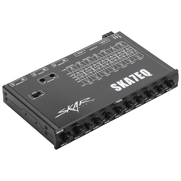 Enhance Your Sound: Skar Audio SKA7EQ 7-Band Car Audio Equalizer with Aux & High Voltage RCA Outputs - Image 2