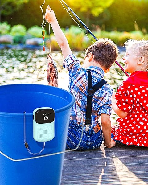Skywin Fish Aerator Pump Rechargeable Battery Powered Portable Air Pump for Fishing Transporting Fish and Bait Cooling - Image 7