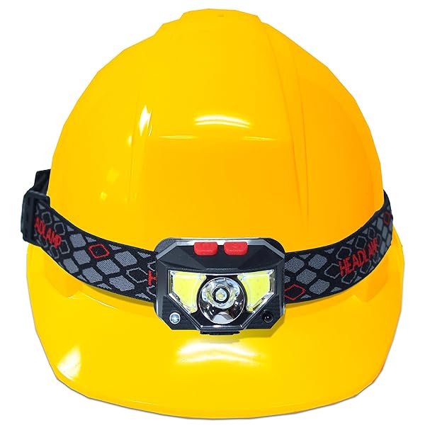 Skywin Skywin Hard Hat Light, Headlamp Rechargeable, Lightweight USB, XPG+COB 3 LED 200 Lumen Camping Helmet Light for Adults with Red Light IP44 Waterproof