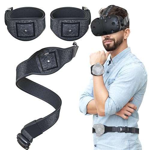 Skywin VR Tracker Belt & Strap Bundle for HTC Vive - Adjustable Full-Body Tracking with 1 Belt & 2 Hand Straps