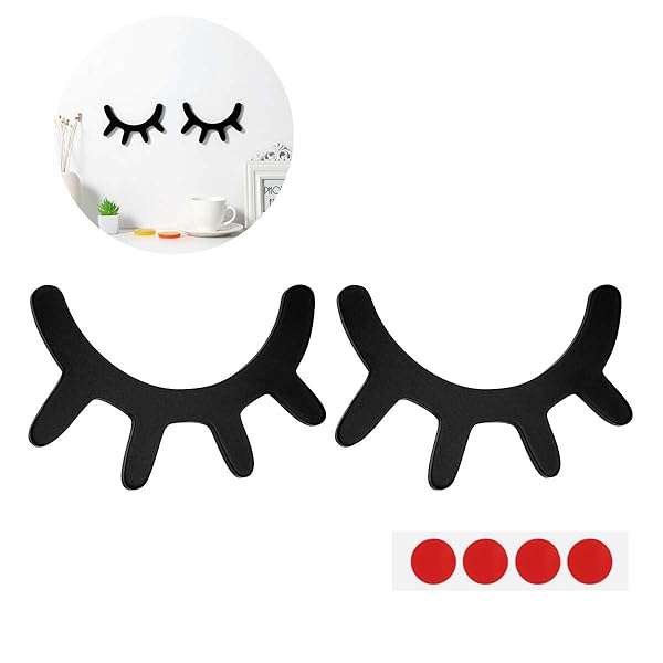 Sleepy Eyes Wall Decor: Wooden Eyelash Stickers for Nursery & Kids' Bedroom - Perfect Christmas Wall Art! - Image 4