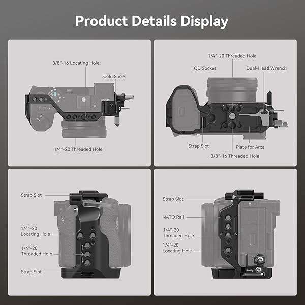 SmallRig Cage Kit for Sony A6700: HDMI Clamp, Quick Release Plate & Versatile Mounts for Filmmaking - Image 8
