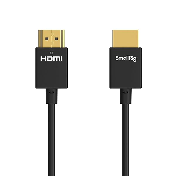 SmallRig Upgraded Ultra Thin HDMI Cable 55cm/1.8Ft (A to A), 4K Hyper Super Flexible Slim Cord, High Speed Supports 3D, 4K@60Hz, Ethernet, ARC Type-A Male to Male for Camera, Monitor, Gimbal - 2957B - Image 2