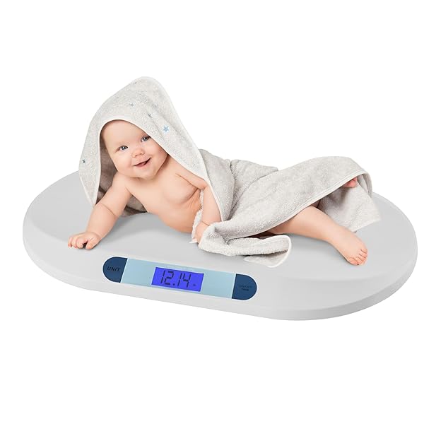 Smart Weigh Digital Baby & Pet Scale: Accurate Infant & Puppy Weighing up to 44 lbs - Multi-Function with Hold Feature