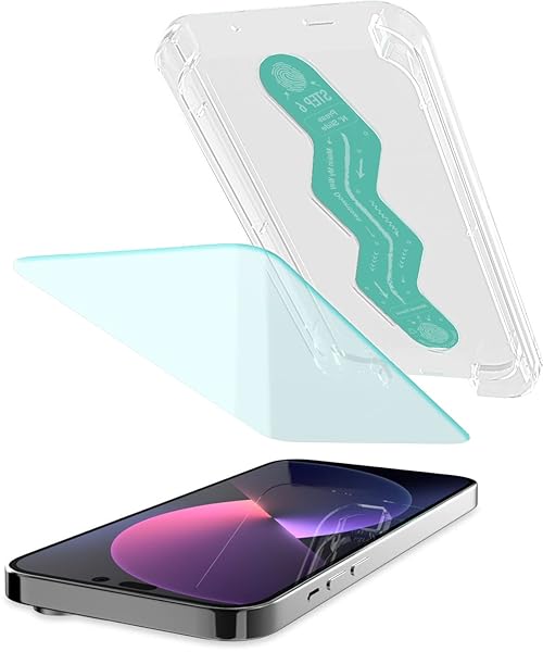 Smartish 2-Pack Tempered Glass Screen Protector for iPhone 14 Pro Max - Scratch Resistant & Easy Install Frame
