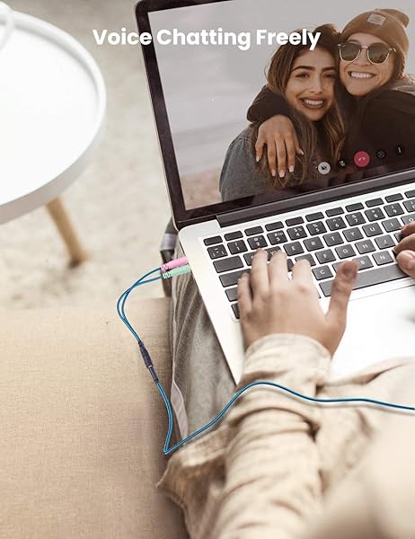 Smays Braided Arctis 7 Cable: Premium Audio Cord for SteelSeries Arctis 3, 5, Pro & Wireless Headsets with 3.5mm Splitter - Image 6