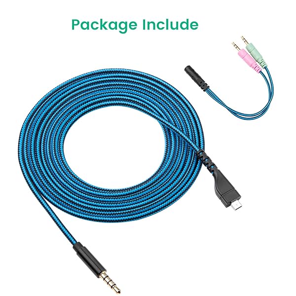Smays Braided Arctis 7 Cable: Premium Audio Cord for SteelSeries Arctis 3, 5, Pro & Wireless Headsets with 3.5mm Splitter - Image 9