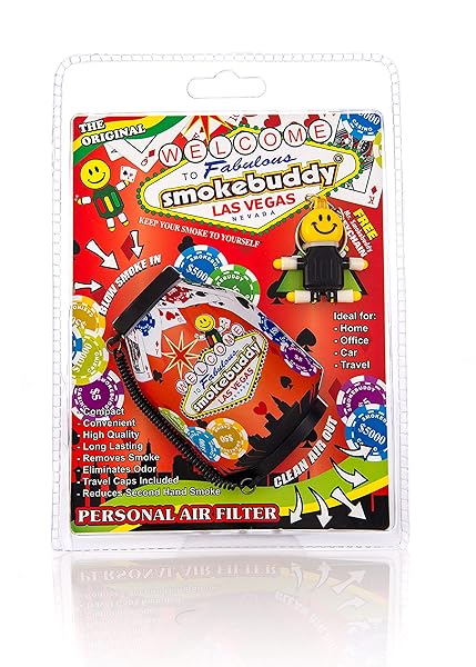 Smoke Buddy Original Air Filter - Vegas Black/Red | Personal Smoke Eliminator - Image 2