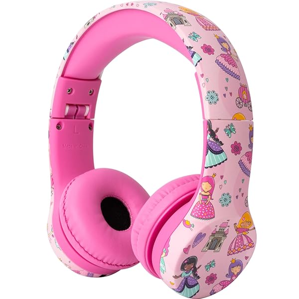 Snug Play+ Kids Headphones with Volume Limiting - Safe & Stylish for Toddlers (Princess Design)