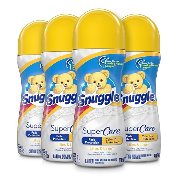 Snuggle SuperCare In-Wash Scent Booster: Lilies & Linen, 9oz, Fade & Color Run Protection - 4 Count - Image 2