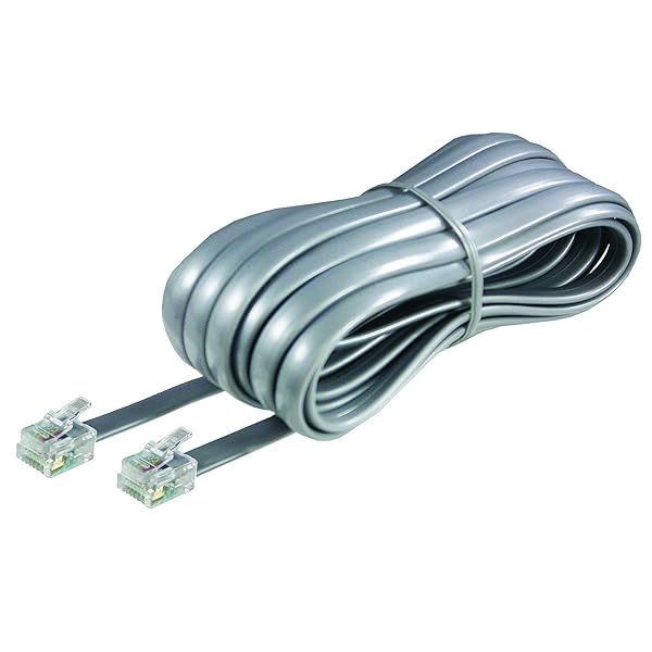 Softalk 46625 25-Foot Silver Phone Line Cord for Landline Telephones - High-Quality Accessory - Image 2