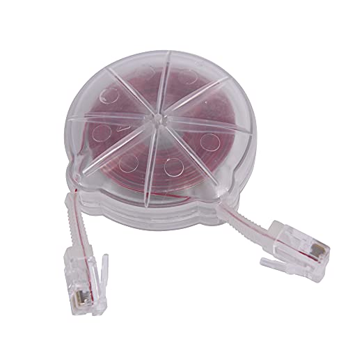 Softalk Clear Cord Manager Retractable Phone Cord Detangler Cable for Landlines and Office Telephones, 8ft Cord - Image 3