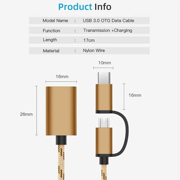 Sokelinn Six USB Type C to Micro USB Adapter - 2 in 1 Gold Connector for Fast Charging & Data Transfer - Image 8