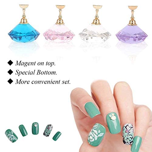 Shop Sonew Nail Art Display Stand - Crystal Alloy Magnetic Holders for Salon & Home Use | 4 Colors Available - Image 5