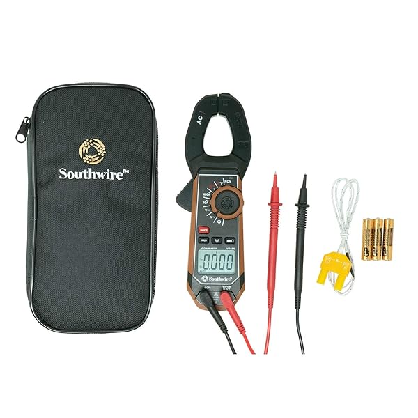 Southwire 21510N Clamp Meter: 400A AC, CAT III 600V, Non-Contact Voltage Detector & 5-Year Warranty