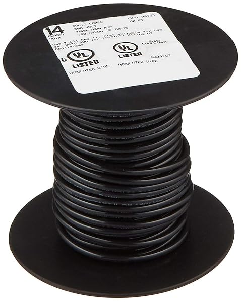 Buy Southwire 11579041 50' 14 Gauge Black THHN Wire - Durable & Reliable Electrical Wire