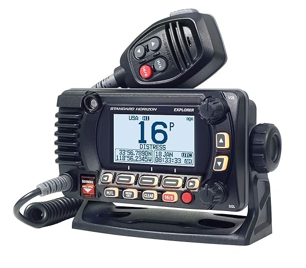 Standard Horizon GX1850 VHF Radio - NMEA 2000 Compatible - Black Fixed Mount Marine Communication