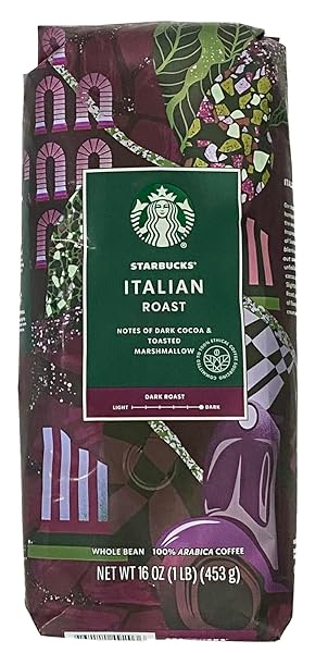 Starbucks Starbucks Italian Roast Whole Bean Coffee (1lb) - Rich Flavor & Aroma for Coffee Lovers