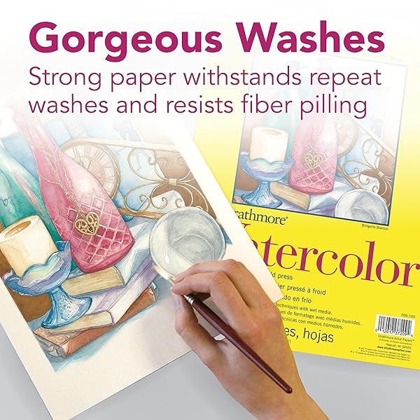 "Strathmore Watercolor Spiral Paper Pad 11"x15" - 12 Sheets for Artists | Buy Now!" - Image 5