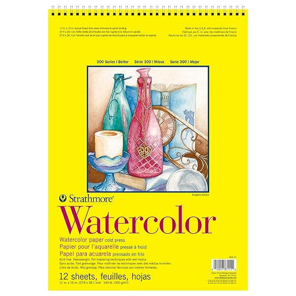 "Strathmore Watercolor Spiral Paper Pad 11"x15" - 12 Sheets for Artists | Buy Now!" - Image 3