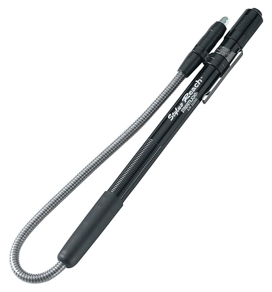 Streamlight 65618 Stylus 11-Lumen Pen Light with 7-Inch Flexible Extension Cable - Compact & Versatile Black Flashlight