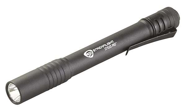 Streamlight 66118 Stylus Pro Penlight: 100-Lumen Black Flashlight with 2 AAA Batteries