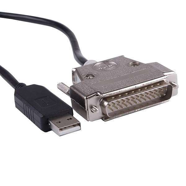 Suamdoen USB to DB25 Male Serial Converter for Epson TM-T88V - Null Modem Crossover Cable with FT231XS Driver