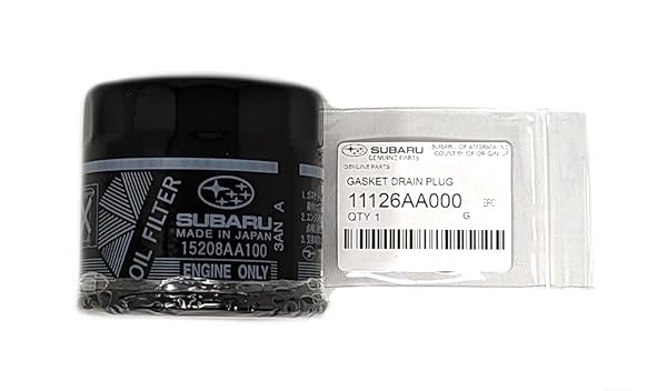 Subaru Subaru Engine Oil Filter and Crush Gasket Kit 15208AA100 11126AA000 Genuine for Legacy Outback Impreza Wrx STi Forester Baja 1 Pack