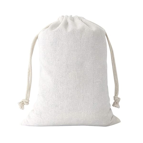 SumDirect 20Pcs Cotton Muslin Bags - Lightweight Drawstring Gift Pouches for Weddings, Parties & Birthdays (6x8 inch)