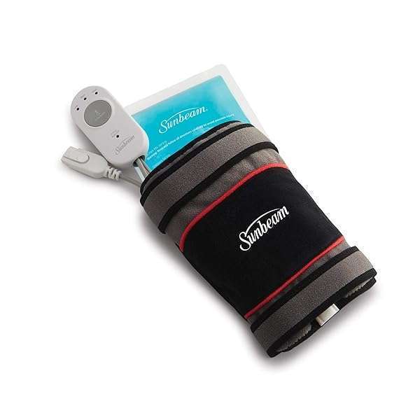 Sunbeam Sunbeam Heating Pad Wrap for Joint Pain Relief - Auto Shut Off, Moist Heat & Frozen Pack - Black/Grey