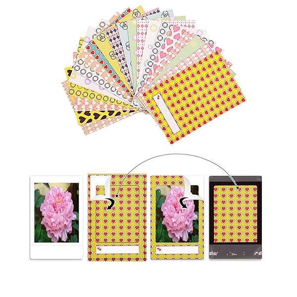 Sunmns Colorful Bundle Set for Fujifilm Instax Mini 12/11/9/8/90/70 - Film Stickers, Frames & Strap Included! - Image 3