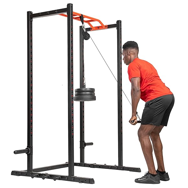 Sunny Health & Fitness Lat Pull Down Attachment SF-XFA006 for Power Racks - Boost Your Workout!