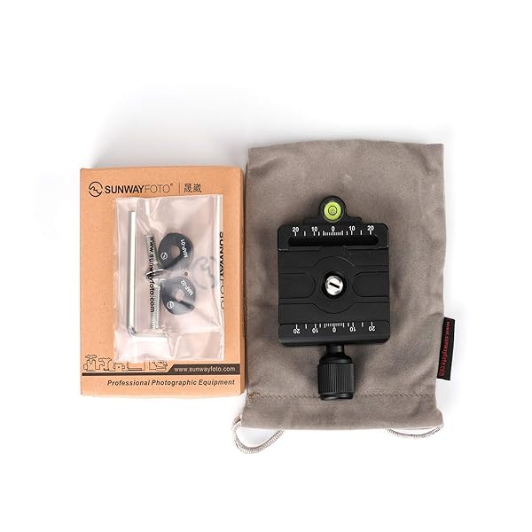 Sunwayfoto MAC-14T 60mm Clamp Conversion Kit: Arca/RRS QR for Manfrotto Tripod Ball Head