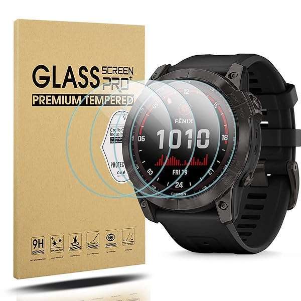 Suoman 4-Pack Ultra-Thin Tempered Glass Screen Protector for Garmin Fenix 8 & 7X - Perfect Fit & Maximum Protection