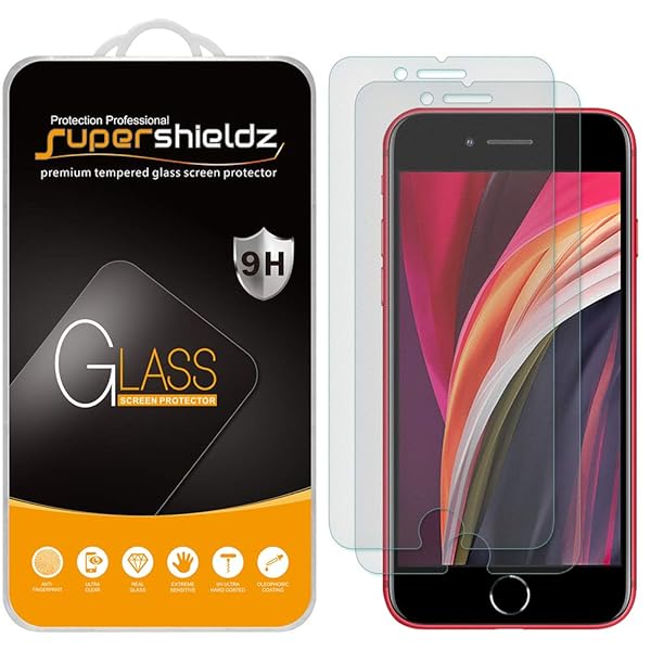 Supershieldz Anti Glare Matte Tempered Glass Screen Protector 2 Pack for iPhone SE 2022 2020 8 7 6S 6 4.7 Inch Anti Scratch Bubble Free