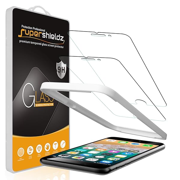 Supershieldz Supershieldz 2 Pack Tempered Glass Screen Protector for iPhone 6S and 6 Easy Installation Anti Scratch Bubble Free 0.32mm